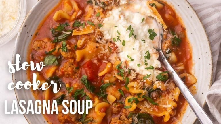 Soupe lasagne à la mijoteuse (rapide et facile !)