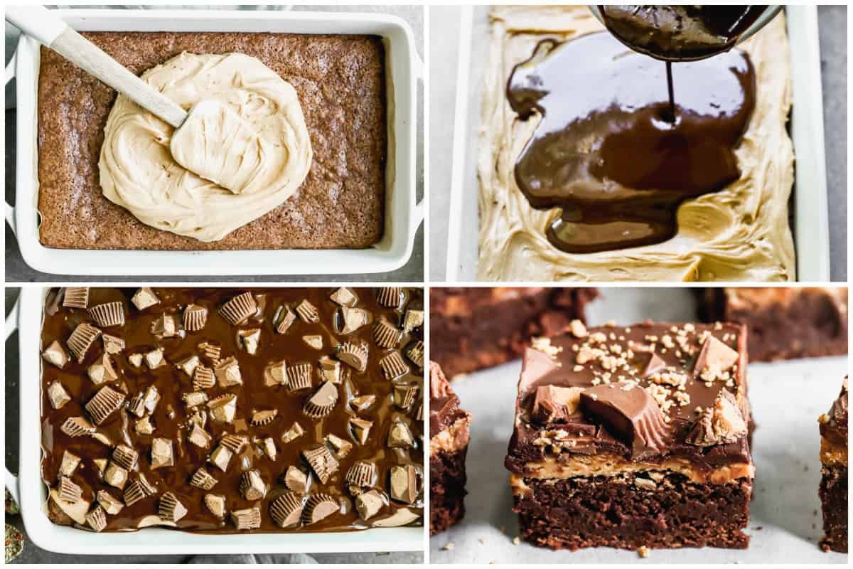 Cette recette de brownies au chocolat et au beurre de cacahuète est facile à réaliser et absolument incroyable ! Parfaite pour les fêtes ou les rassemblements !
