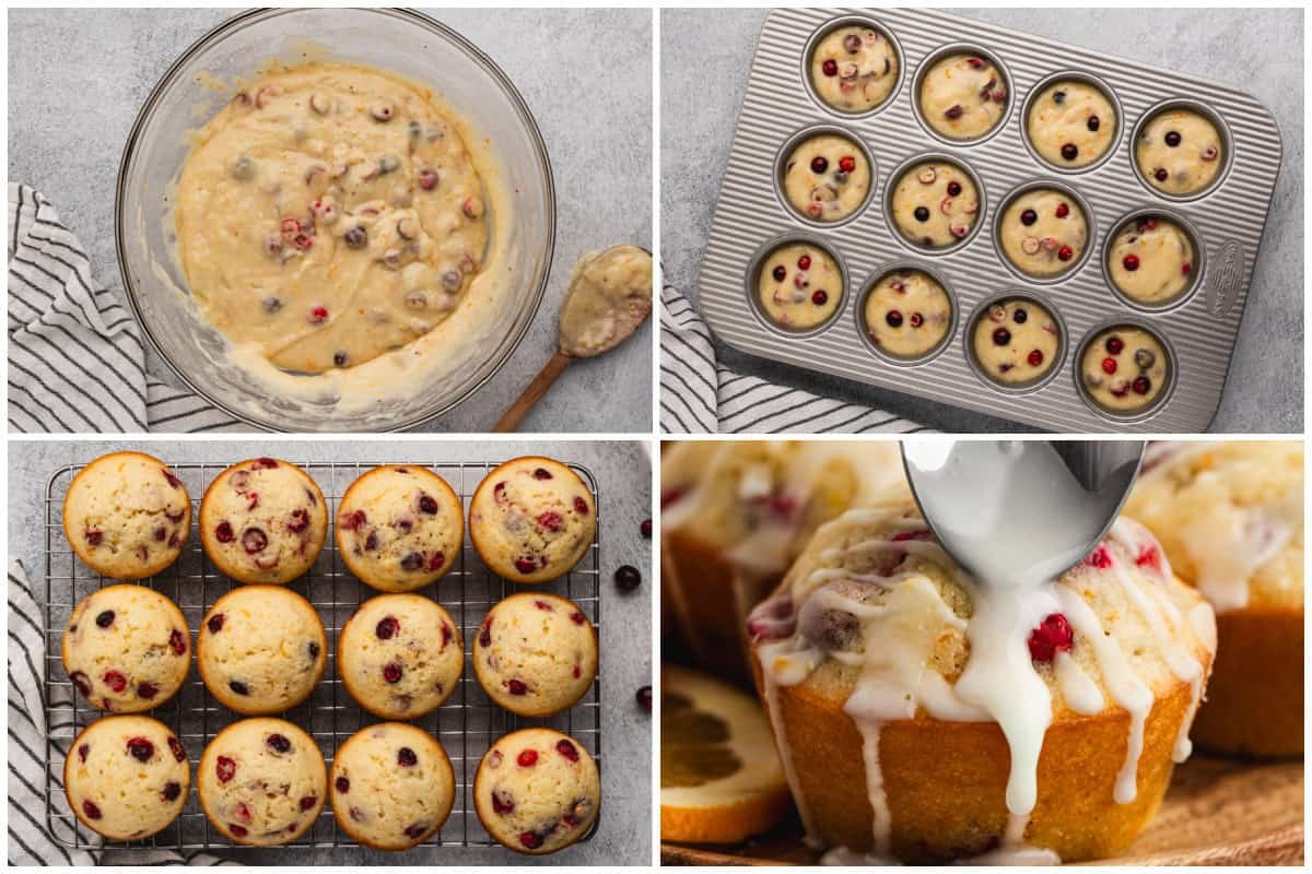 Cette recette de Muffins aux Canneberges et à l'Orange est facile à préparer et ne prend que 10 minutes de préparation !