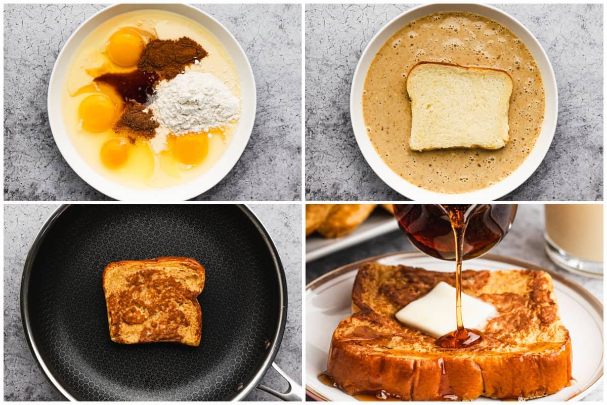 La meilleure recette de Pain Perdu à l'Advocaat est une délicieuse recette de petit-déjeuner ou de brunch de fête avec du pain trempé dans un mélange crémeux d'advocaat épicé, puis cuit jusqu'à ce qu'il soit doré.