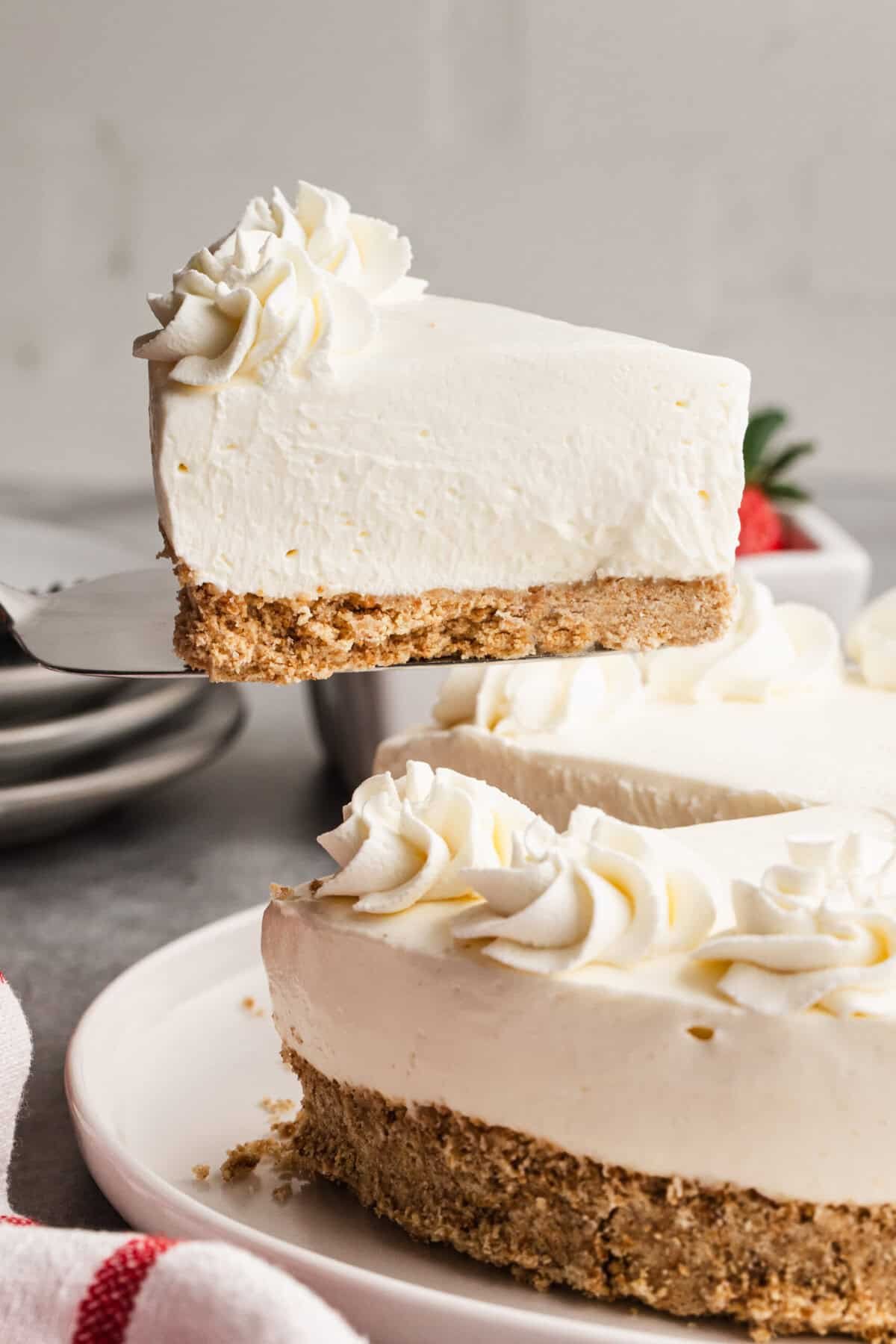 This no-bake cheesecake is creamy, classic, and perfect for make-ahead holiday dessert.