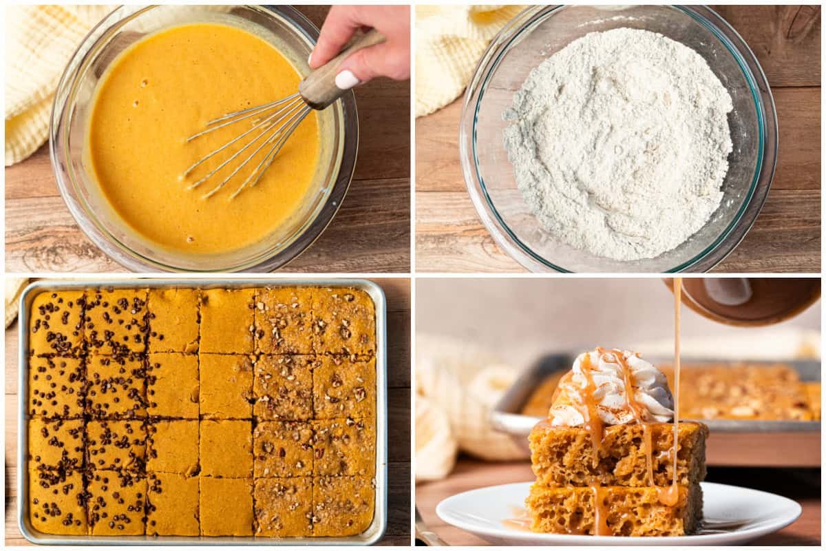 Les meilleures Crêpes à la Citrouille au Four sont moelleuses, parfaitement épicées, et absolument délicieuses avec de la crème fouettée et du sirop fait maison.